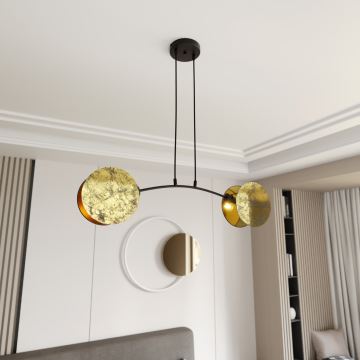 Hanglamp aan een koord MOTIF 2xE27/15W/230V goud