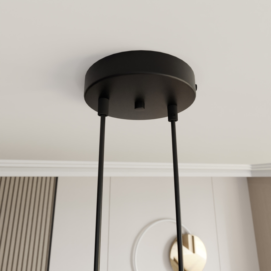 Hanglamp aan een koord MOTIF 2xE27/15W/230V zwart