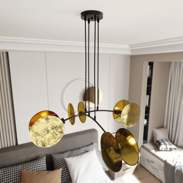 Hanglamp aan een koord MOTIF 4xE27/15W/230V goud