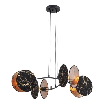 Hanglamp aan een koord MOTIF 4xE27/15W/230V zwart/goud