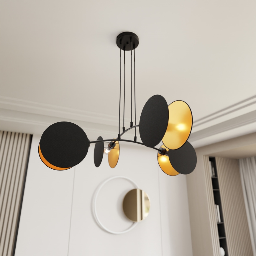 Hanglamp aan een koord MOTIF 4xE27/15W/230V zwart