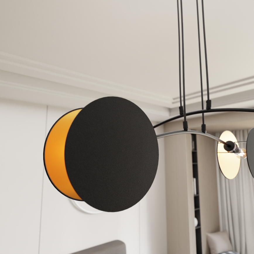 Hanglamp aan een koord MOTIF 4xE27/15W/230V zwart