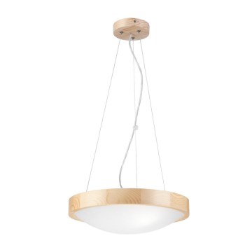 Hanglamp aan een koord NATURAL SLIM 2xE27/60W/230V ø 37 cm dennenboom