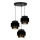 Hanglamp aan een koord NESS 3xE27/60W/230V diameter 45 cm zwart