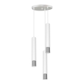 Hanglamp aan een koord NEST 3xGU10/8W/230V wit/glanzend chroom 