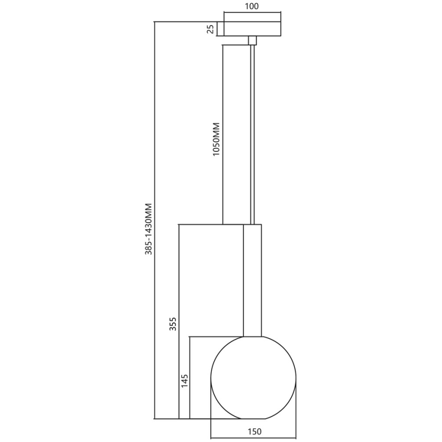 Hanglamp aan een koord NIKO 1xG9/9W/230V diameter 15 cm goud