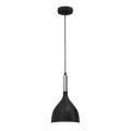 Hanglamp aan een koord NOAK 1xE27/60W/230V zwart/glanzend chroom 