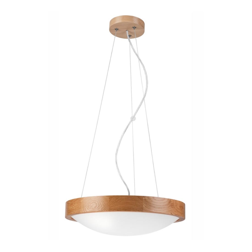 Hanglamp aan een koord OAK SLIM 2xE27/60W/230V ø 37 cm eiken