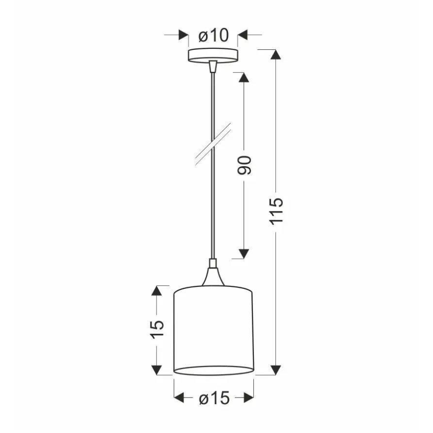 Hanglamp aan een koord PATTI 1xE27/60W/230V diameter 15 cm groen