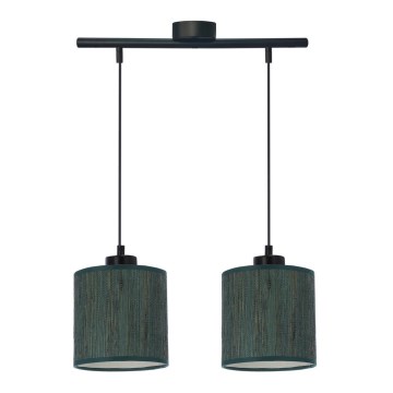 Hanglamp aan een koord PATTI 2xE27/60W/230V groen