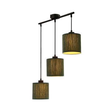 Hanglamp aan een koord PATTI 3xE27/60W/230V groen