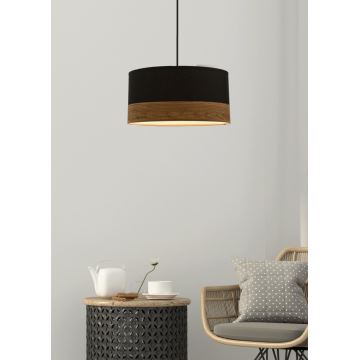 Hanglamp aan een koord PORTO 1xE27/60W/230V zwart/bruin