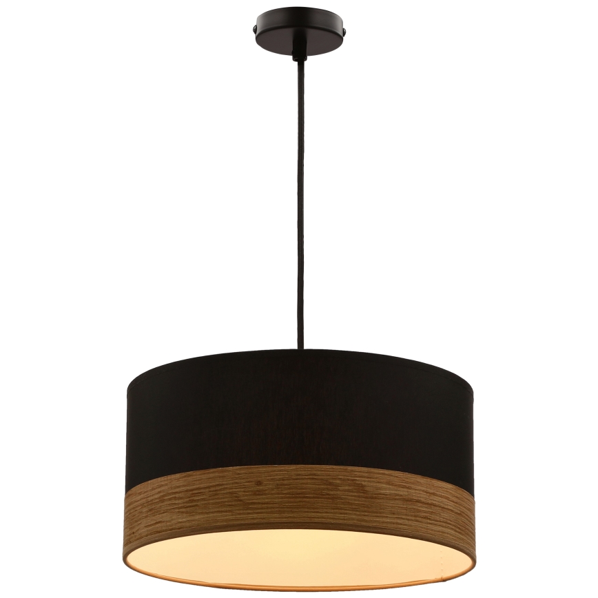 Hanglamp aan een koord PORTO 1xE27/60W/230V zwart/bruin