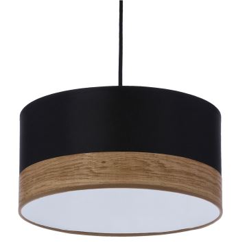 Hanglamp aan een koord PORTO 1xE27/60W/230V zwart/bruin