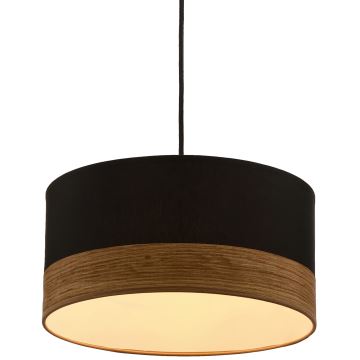 Hanglamp aan een koord PORTO 1xE27/60W/230V zwart/bruin