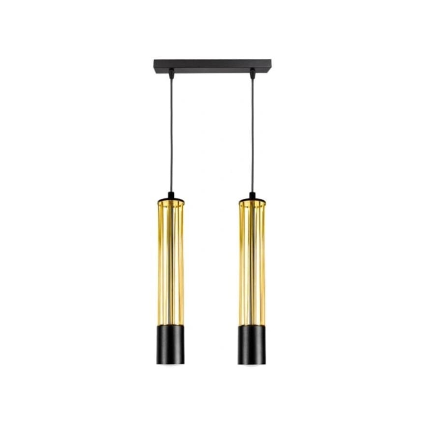 Hanglamp aan een koord PRESCOT 2xGU10/40W/230V goud