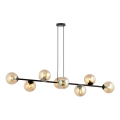 Hanglamp aan een koord ROSSI 8xE14/10W/230V zwart/beige