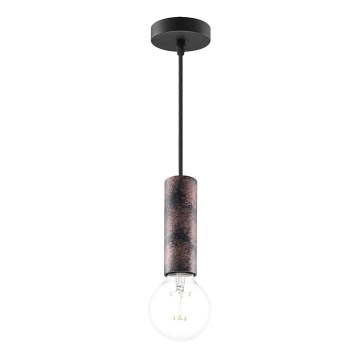 Hanglamp aan een koord SAGA 1xE27/40W/230V zwart/brons