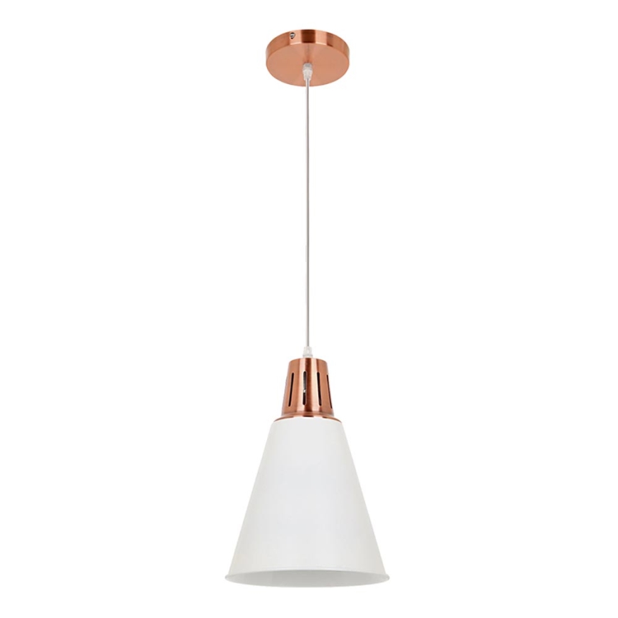 Hanglamp aan een koord SHADE 1xE27/15W/230V koper/wit