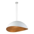 Hanglamp aan een koord SOLARIS 1xE27/60W/230V diameter 69 cm wit/koper