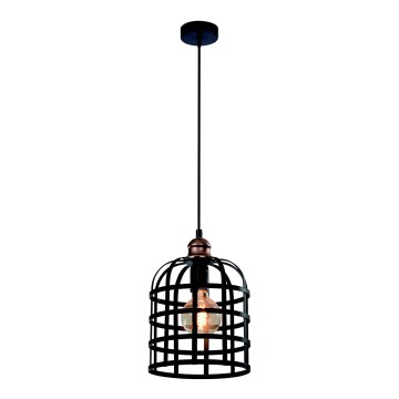 Hanglamp aan een koord SOLETO 1xE27/40W/230V zwart