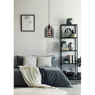 Hanglamp aan een koord SOLETO 1xE27/40W/230V zwart