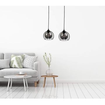 Hanglamp aan een koord SOLO BLACK 2xE27/60W/230V