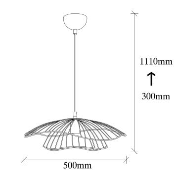 Hanglamp aan een koord TEL 1xE27/40W/230V