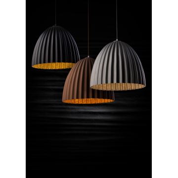 Hanglamp aan een koord TELMA 1xE27/60W/230V diameter 70 cm bruin/goud