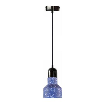 Hanglamp aan een koord TERRAZZO 1xE27/60W/230V diameter 12 cm blauw