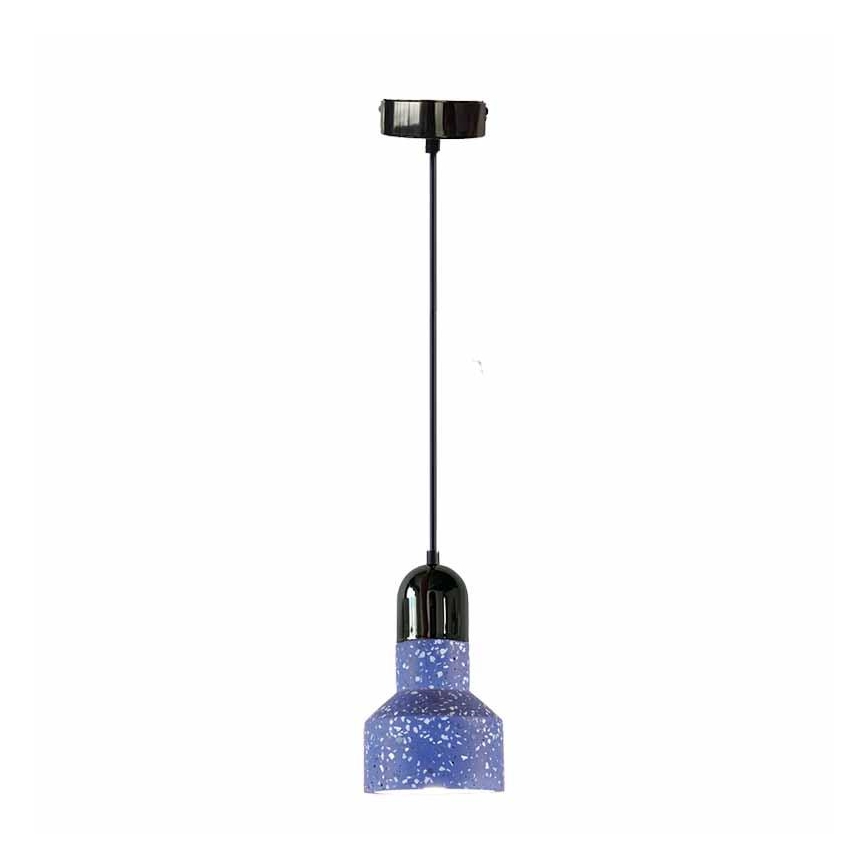 Hanglamp aan een koord TERRAZZO 1xE27/60W/230V diameter 12 cm blauw