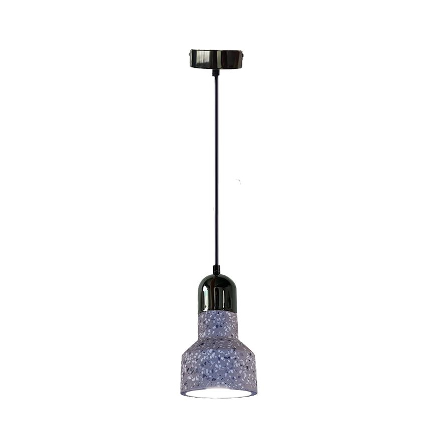 Hanglamp aan een koord TERRAZZO 1xE27/60W/230V diameter 12 cm grijs