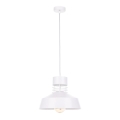 Hanglamp aan een koord TITANIUM 1xE27/60W/230V wit