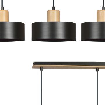 Hanglamp aan een koord TORIN 3xE27/15W/230V zwart