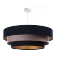 Hanglamp aan een koord TRINITI 1xE27/60W/230V blauw/grijs/goud