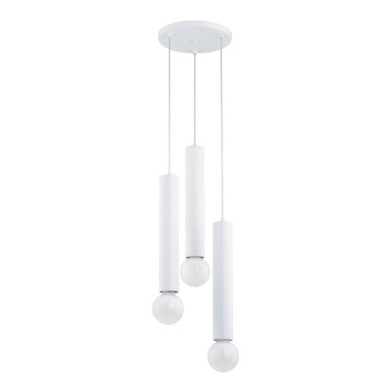 Hanglamp aan een koord TWISTER 3xE27/60W/230V diameter 28 cm wit