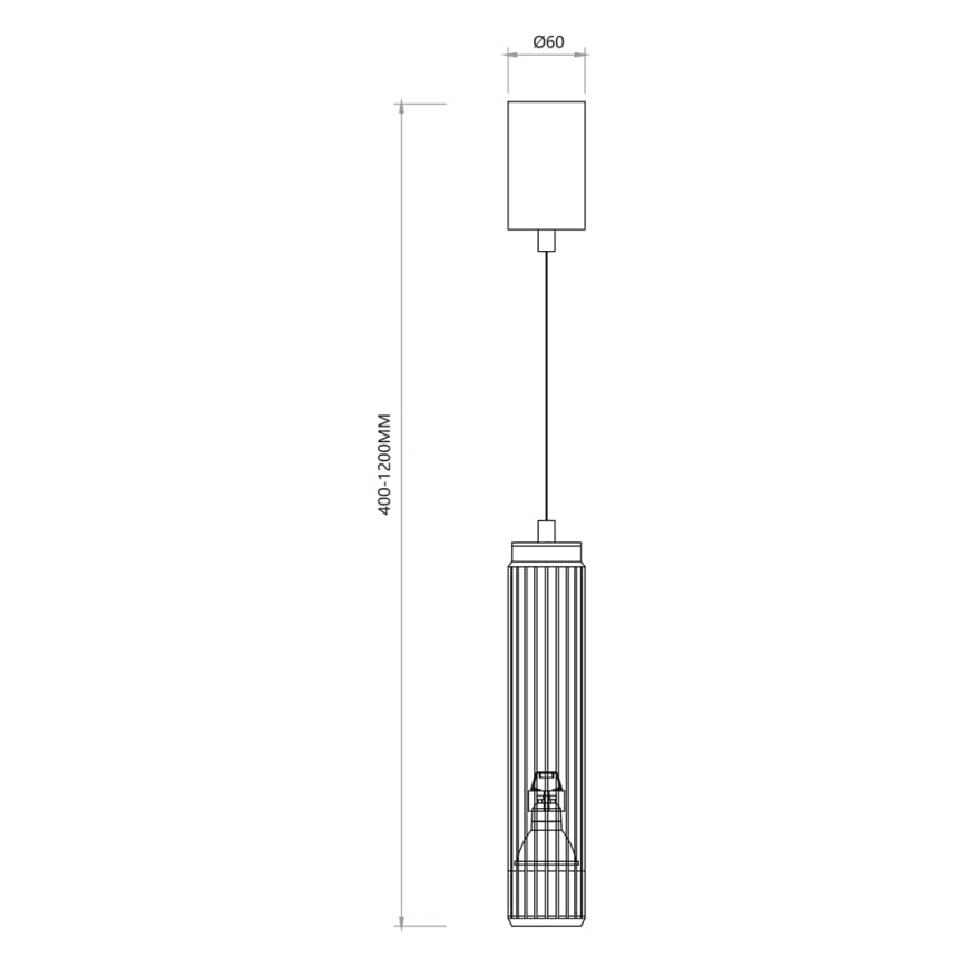 Hanglamp aan een koord VERTICAL 1xGU10/8W/230V zwart