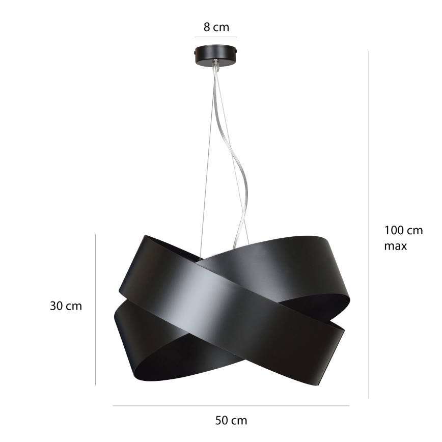 Hanglamp aan een koord VIENO 3xE27/15W/230V zwart