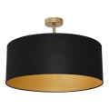 Hanglamp aan een paal BEN 3xE27/60W/230V zwart/goud