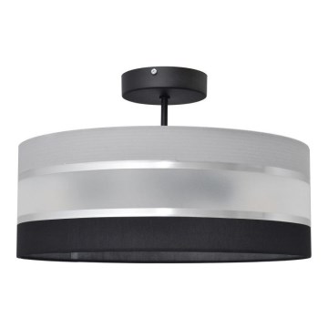 Hanglamp aan een paal HELEN 3xE27/60W/230V zwart/grijs/glanzend chroom