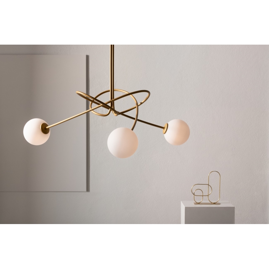 Hanglamp aan een paal VELVET 3xG9/12W/230V goud