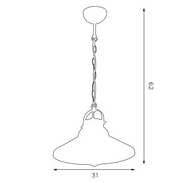 Hanglamp aan ketting IRON 1xE27/60W/230V