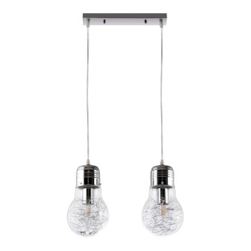 Hanglamp aan koord 2xE27/60W/230V