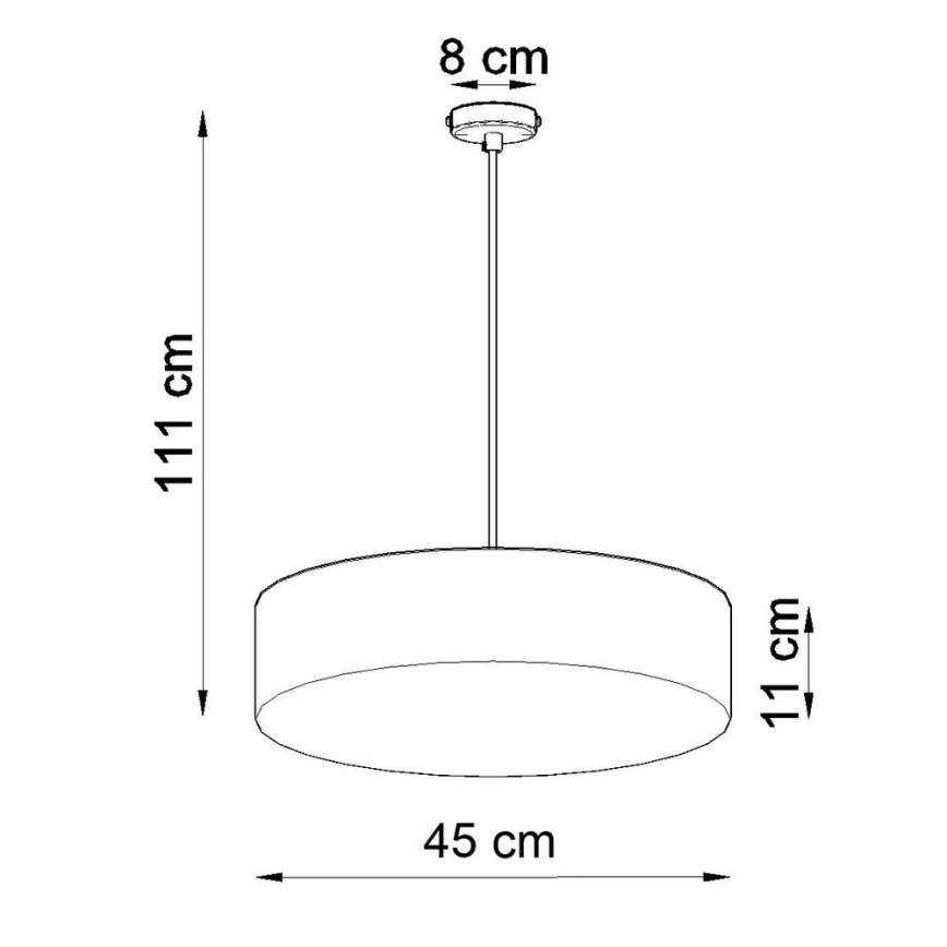 Hanglamp aan koord ARENA 45 3xE27/60W/230V wit