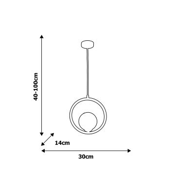 Hanglamp aan koord BOSTON 1xE14/40W/230V