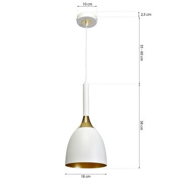 Hanglamp aan koord CLARK 1xE27/60W/230V