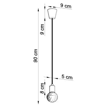 Hanglamp aan koord DIEGO 1xE27/60W/230V