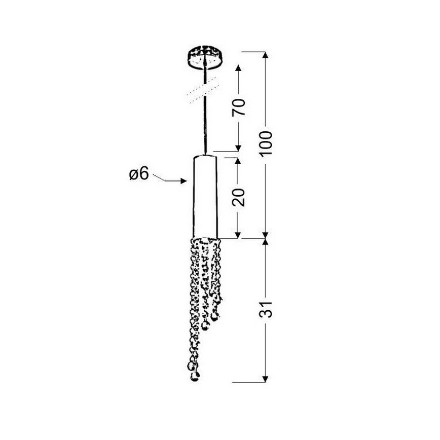 Hanglamp aan koord DUERO 1xGU10/3W/230V