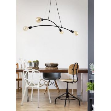 Hanglamp aan koord HELIX 4xE27/60W/230V