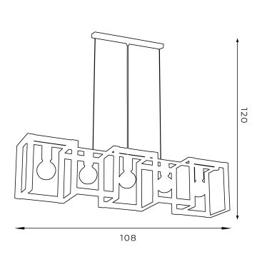 Hanglamp aan koord KARTEL 5xE27/60W/230V